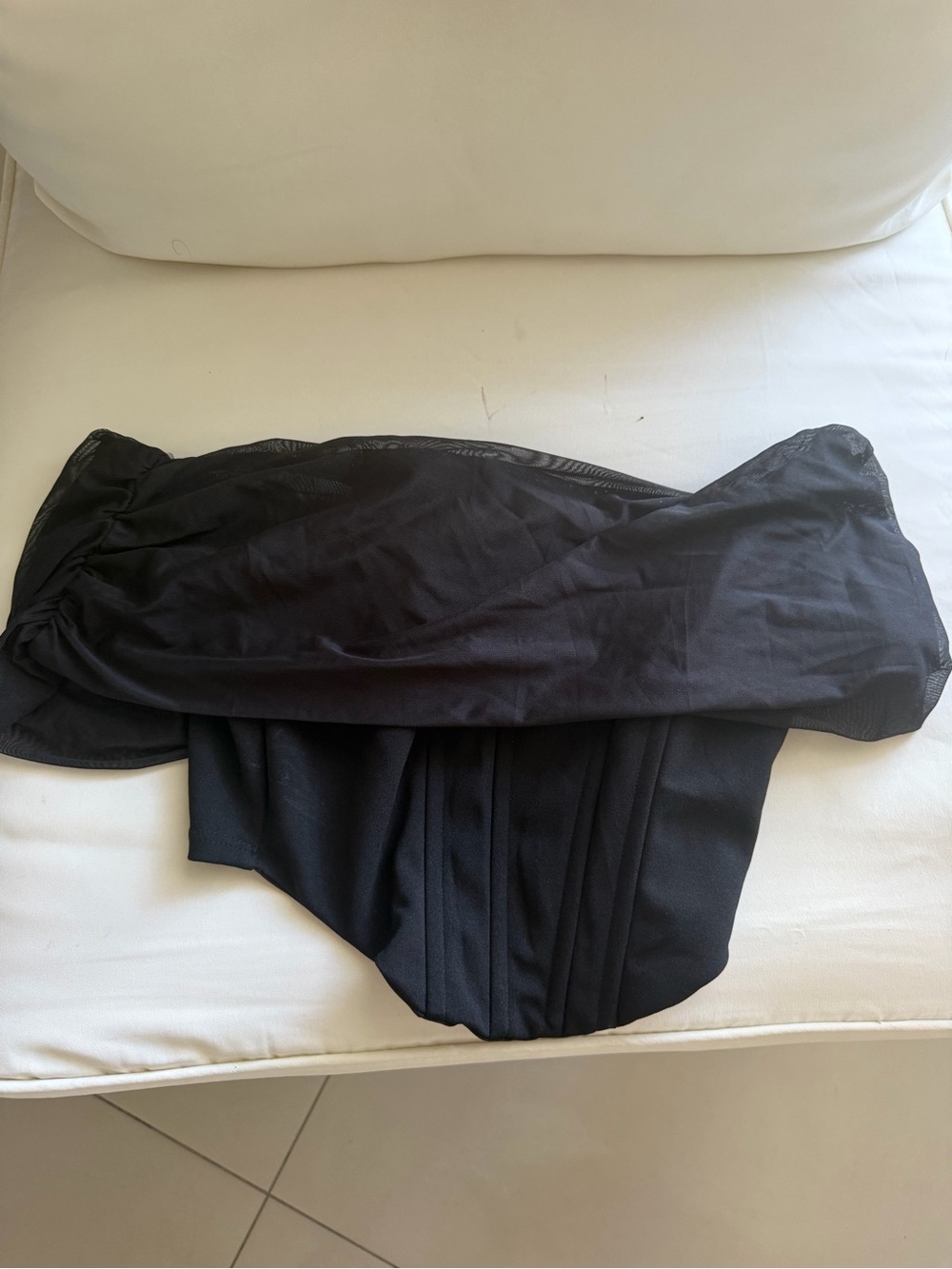 Black Women’s corset top off the shoulder